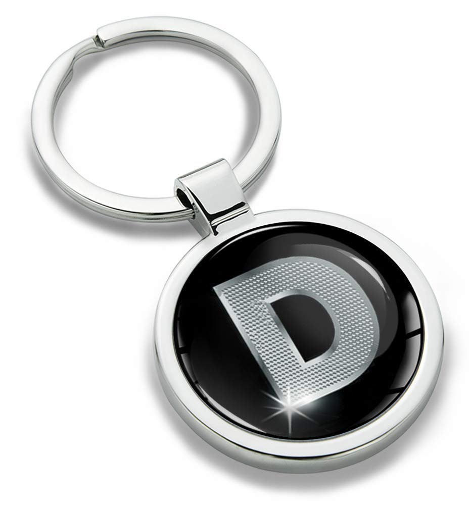 Biomar Labs Schlüsselanhänger Buchstabe Metall Keyring Buchstaben Initialen Alphabet Autoschlüssel Geschenk Metall-Schlüsselanhänger Schlüsselbund Edelstahl Silber D, KK 4 von Skino