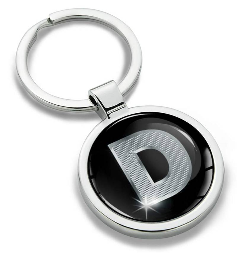 Biomar Labs Schlüsselanhänger Buchstabe Metall Keyring Buchstaben Initialen Alphabet Autoschlüssel Geschenk Metall-Schlüsselanhänger Schlüsselbund Edelstahl Silber D, KK 4 von Biomar Labs