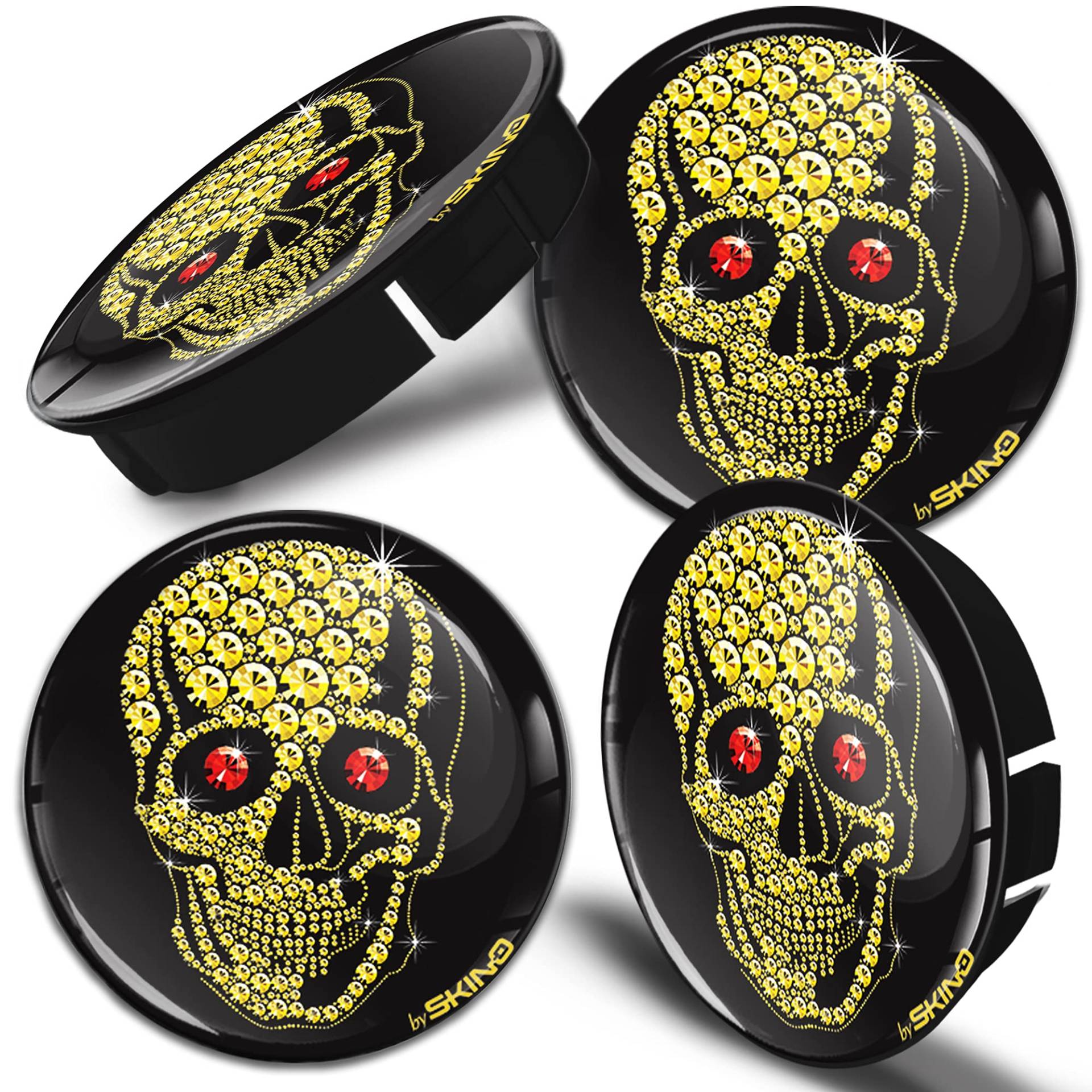 BiomarLabs 4 x 60mm Silikon Nabenkappen Kappen Goldschädel Totenkopf Golden Skull Felgendeckel Radkappen Radnabendeckel Nabendeckel Auto Tuning C 73 Z* BiomarLabs 4 x 60mm Silikon Nabenkappen Kappen Goldschädel Totenkopf Golden Skull Felgendeckel Radkappen Radnabendeckel Nabendeckel Auto Tuning C 73 Z* von Biomar Labs