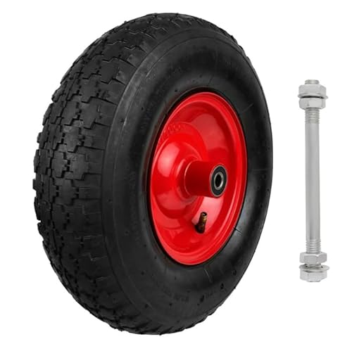 Schubkarrenrad Schubkarre Rad luftbereift Räder Ersatzrad Luftrad 136kg Stahlfelge rot 4.00-6 2PR mit Achse Schubkarrenrad Schubkarre Rad luftbereift Räder Ersatzrad Luftrad 136kg Stahlfelge rot 4.00-6 2PR mit Achse von BirnePower