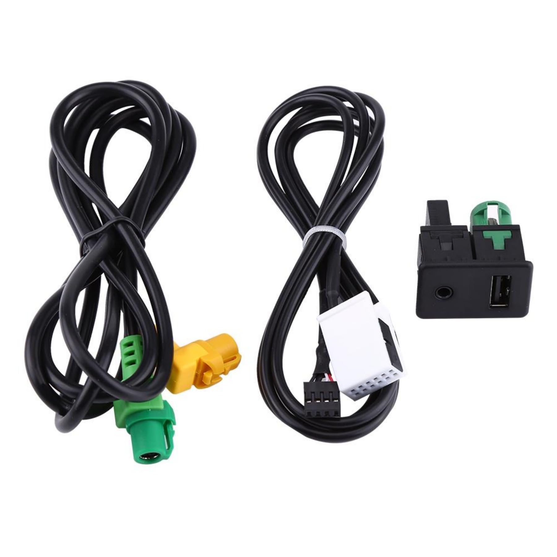 USB AUX Switch Verbindungskabelsatz,Tragbares Auto Schaltsteckdose Kabelbaum Adapter Konverterkabel Plug and Play Adapter Splitter für 3 5er E87 E90 E91 E92 X5 X6 von BiuZi