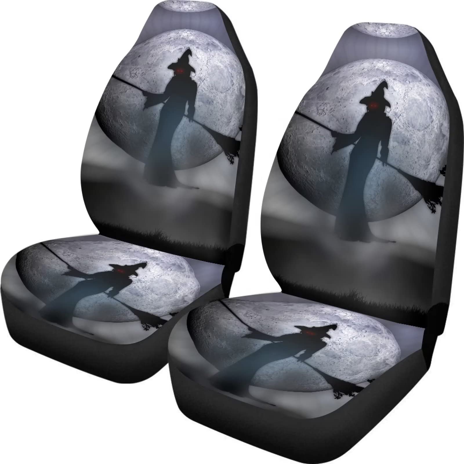 Biyejit Halloween Hexe Druck Autositzbezug 2er Set Fahrzeug Eimer Sitzbezug für die meisten Autos SUV Limousine LKW Biyejit Halloween Hexe Druck Autositzbezug 2er Set Fahrzeug Eimer Sitzbezug für die meisten Autos SUV Limousine LKW von Biyejit