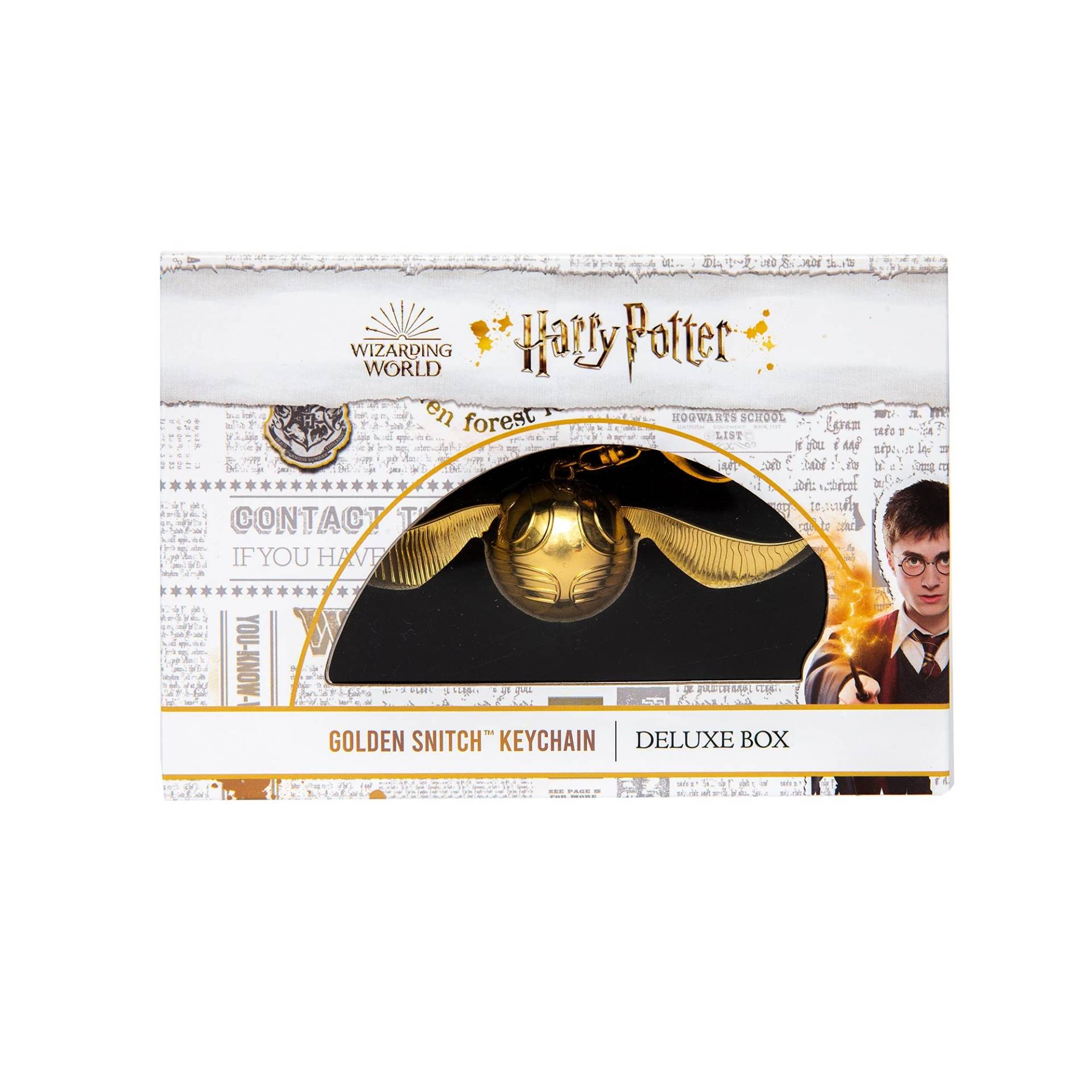 Bizak Harry Potter Schlüsselanhänger Snitch Gold 12 cm Nehmen Sie ihn überall hin mit, Deluxe Edition passend für jeden Sammler, kommt mit Samtbox und Magnetverschluss (64118450) von Bizak
