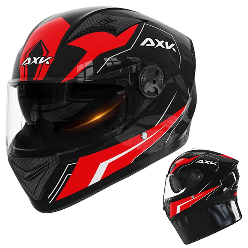 Bkljkf Motorrad Integralhelm Vollvisierhelm Mopedhelm Mit Sonnenblende Motorradhelm Integralhelm Mit Doppelvisier Fullface Helm Rollerhelm Sturzhelm Modularer Helm, Alle Jahreszeiten 54–61cm von Bkljkf