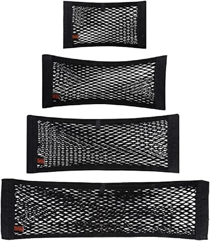 BLACK+DECKER Gepäcknetz Auto 4-TLG. - Aufbewahrung - 4 Verschiedene Maße - Schwarz BLACK+DECKER Gepäcknetz Auto 4-TLG. - Aufbewahrung - 4 Verschiedene Maße - Schwarz von BLACK+DECKER