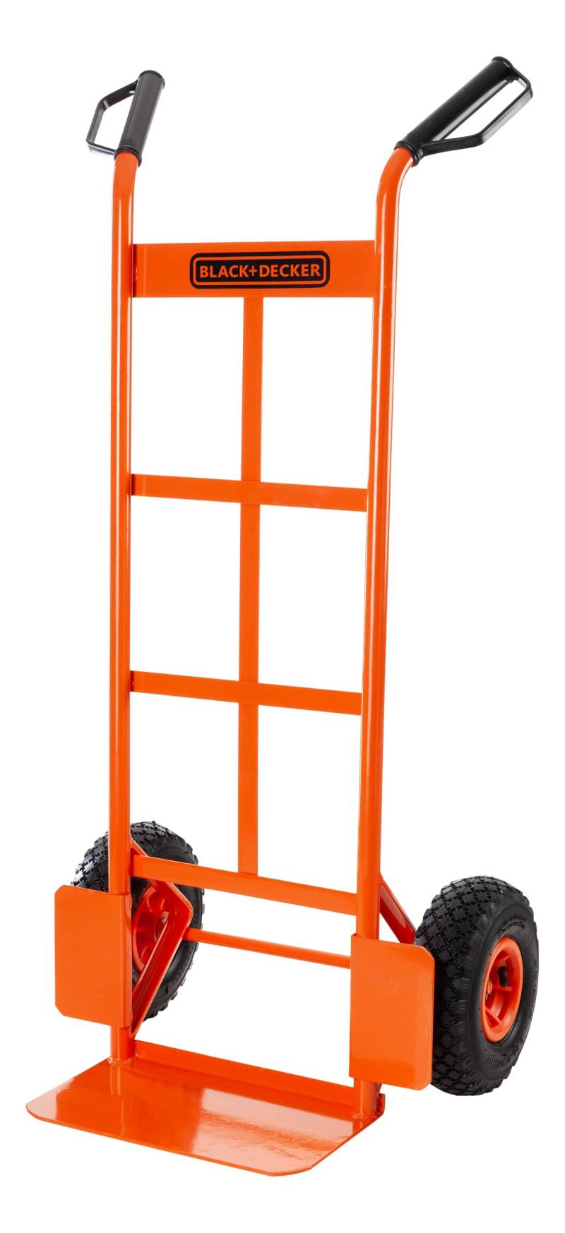 BLACK+DECKER Sackkarre mit Luftreifen BXWT-H301 - Transportwagen bis 120KG - Trolley mit Ergonomischen Griffen - Handwagen mit Stabilet Basisplatte - Transportkarre aus Stahl von BLACK+DECKER