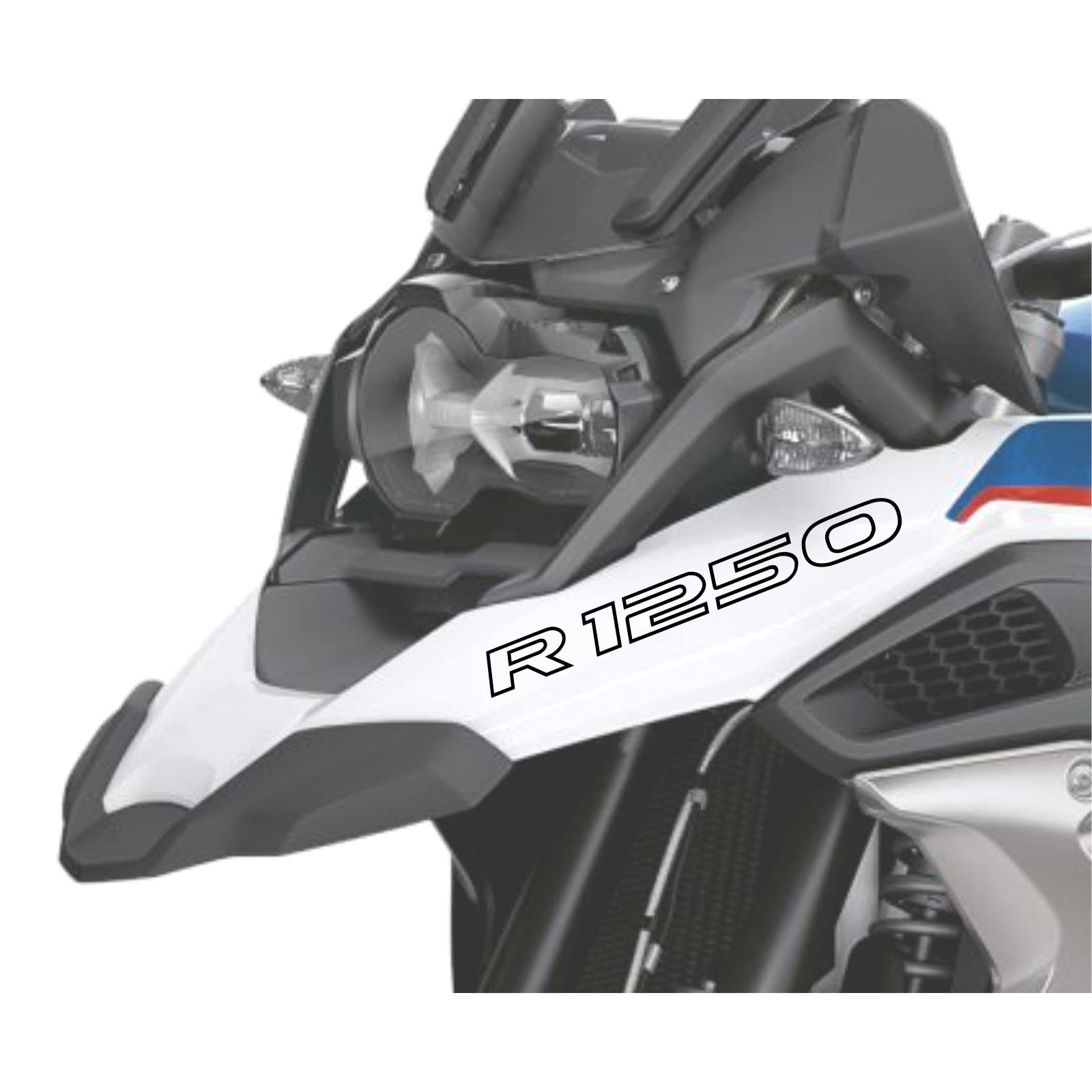 2pcs Aufkleber R1250 kompatibel für Motorrad BMW R1250 GS R 1250 HP Adventure (Black) von Black Doves Graphics