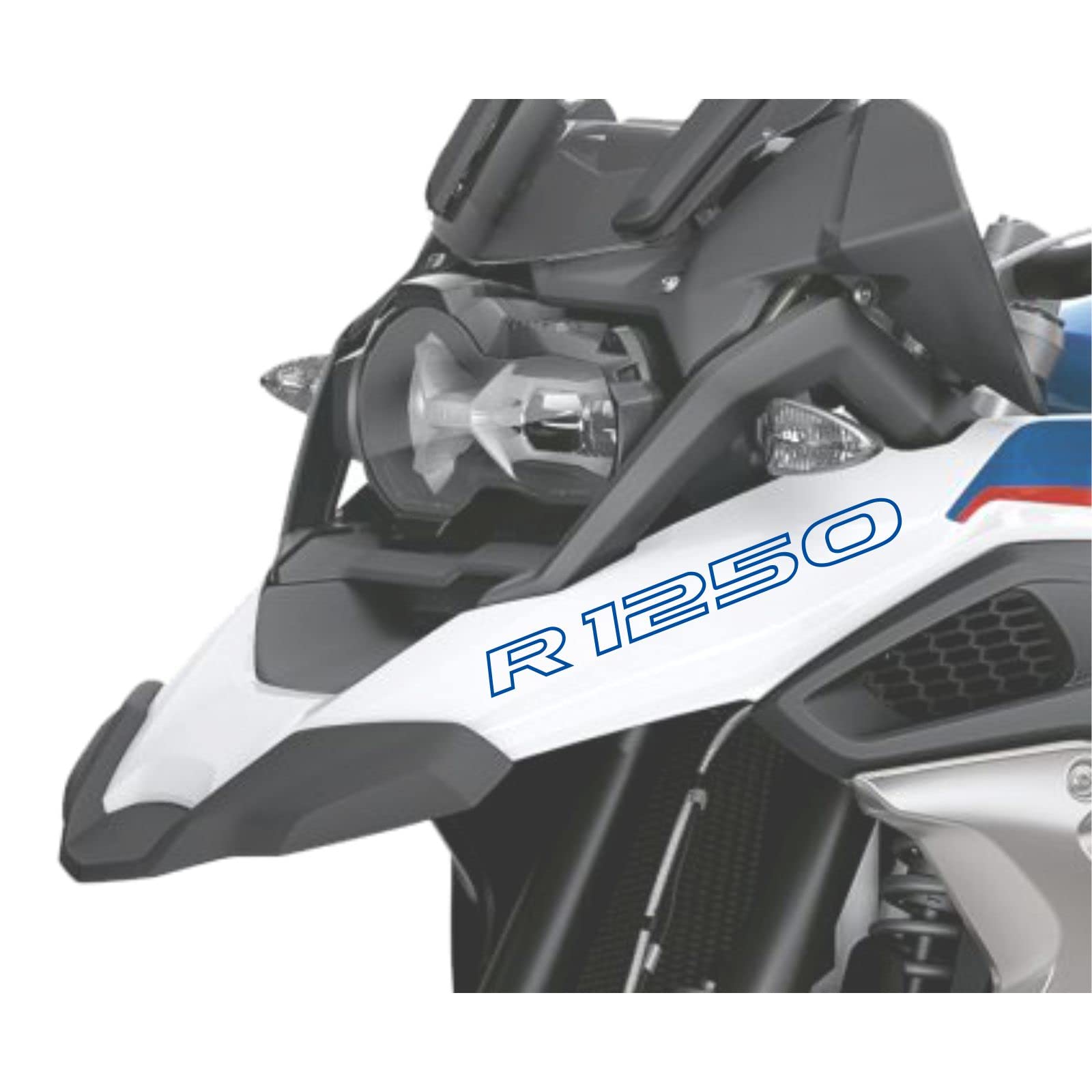 2pcs Aufkleber R1250 kompatibel für Motorrad BMW R1250 GS R 1250 HP Adventure (Blue) von Black Doves Graphics