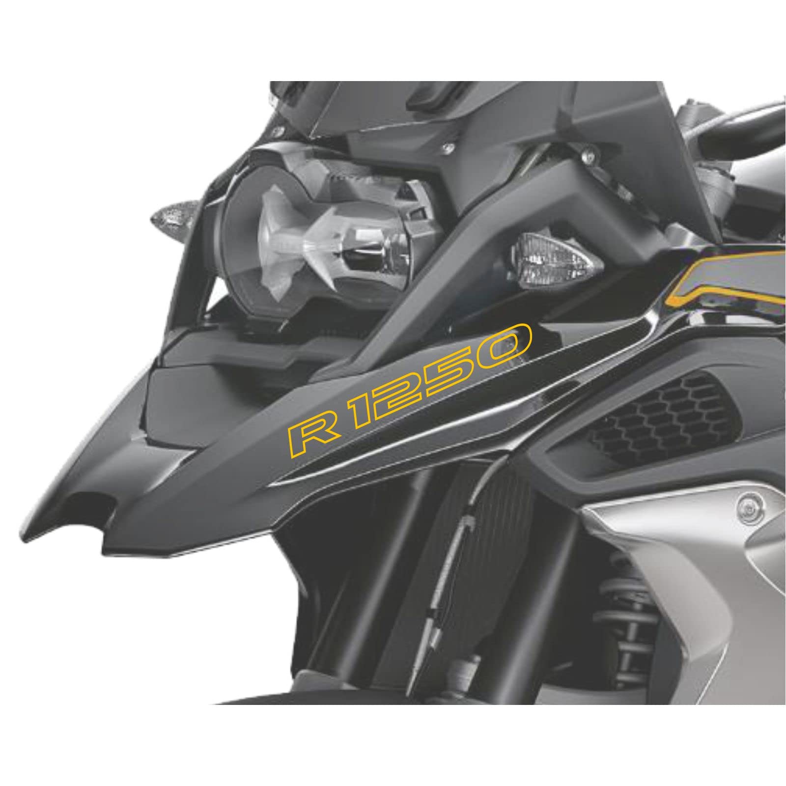 Black Doves Graphics 2pcs Aufkleber R1250 kompatibel für Motorrad BMW R1250 GS R 1250 HP Adventure (Yellow) von Black Doves Graphics