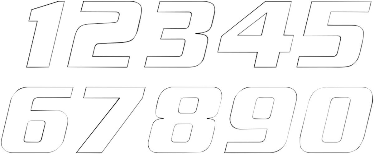BLACKBIRD RACING Number #0 20X25Cm Wh von Blackbird Racing