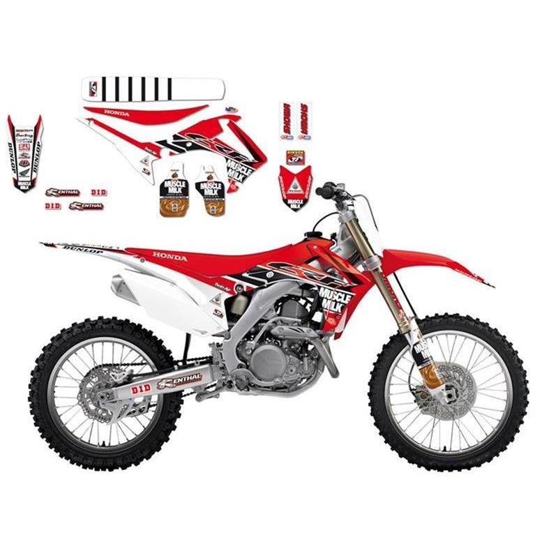 Blackbird sticker set Replica Muscle Milk Honda TJ 2014 Honda CRF... von Blackbird Racing