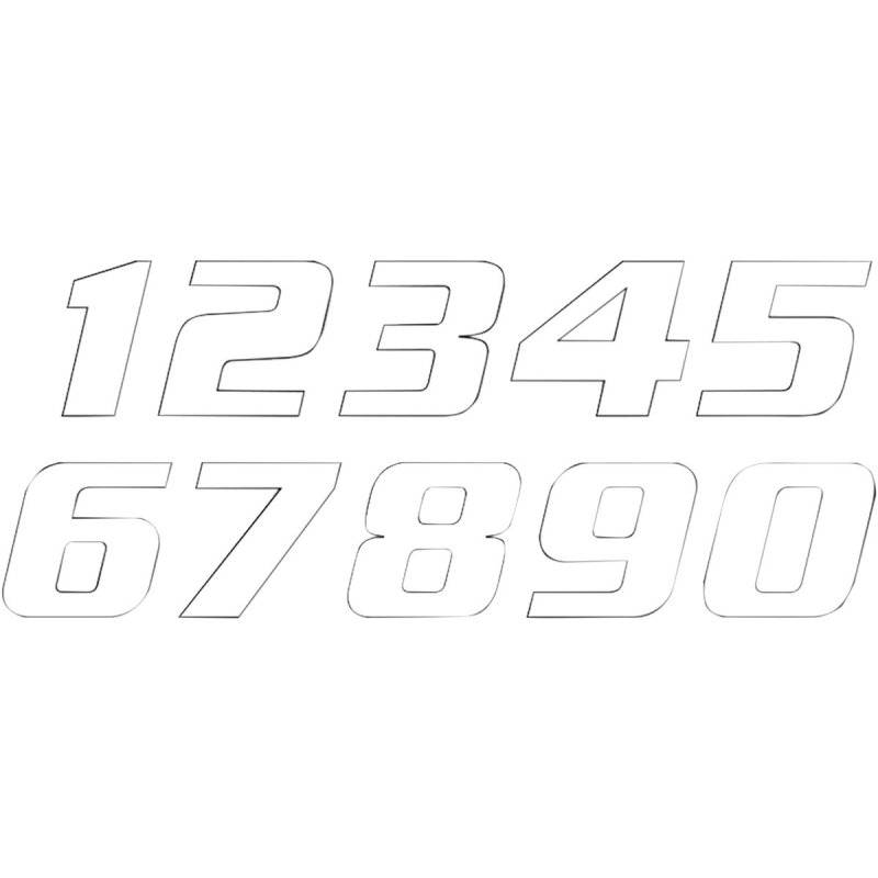 Zahlen Aufkleber #0 20X25CM WH von Blackbird Racing