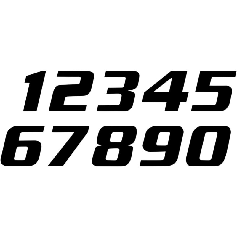 Zahlen Aufkleber #1 20X25CM BK von Blackbird Racing