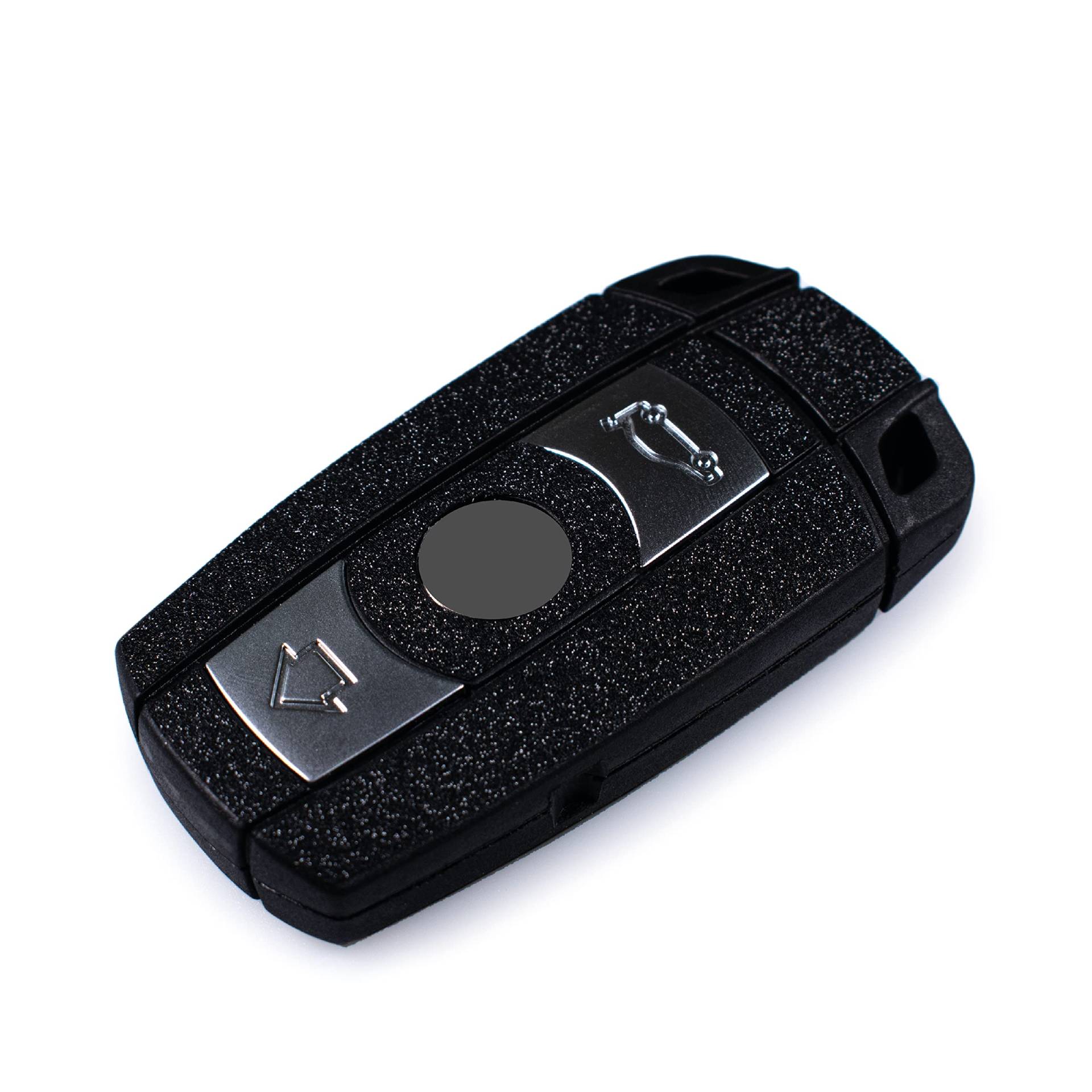 Blackshell® Schlüsselfolie 2x in Diamond black für Ihren 3-Tasten Schlüssel inkl. Ersatzset – Schutzhülle, Schlüsselhülle von Blackshell