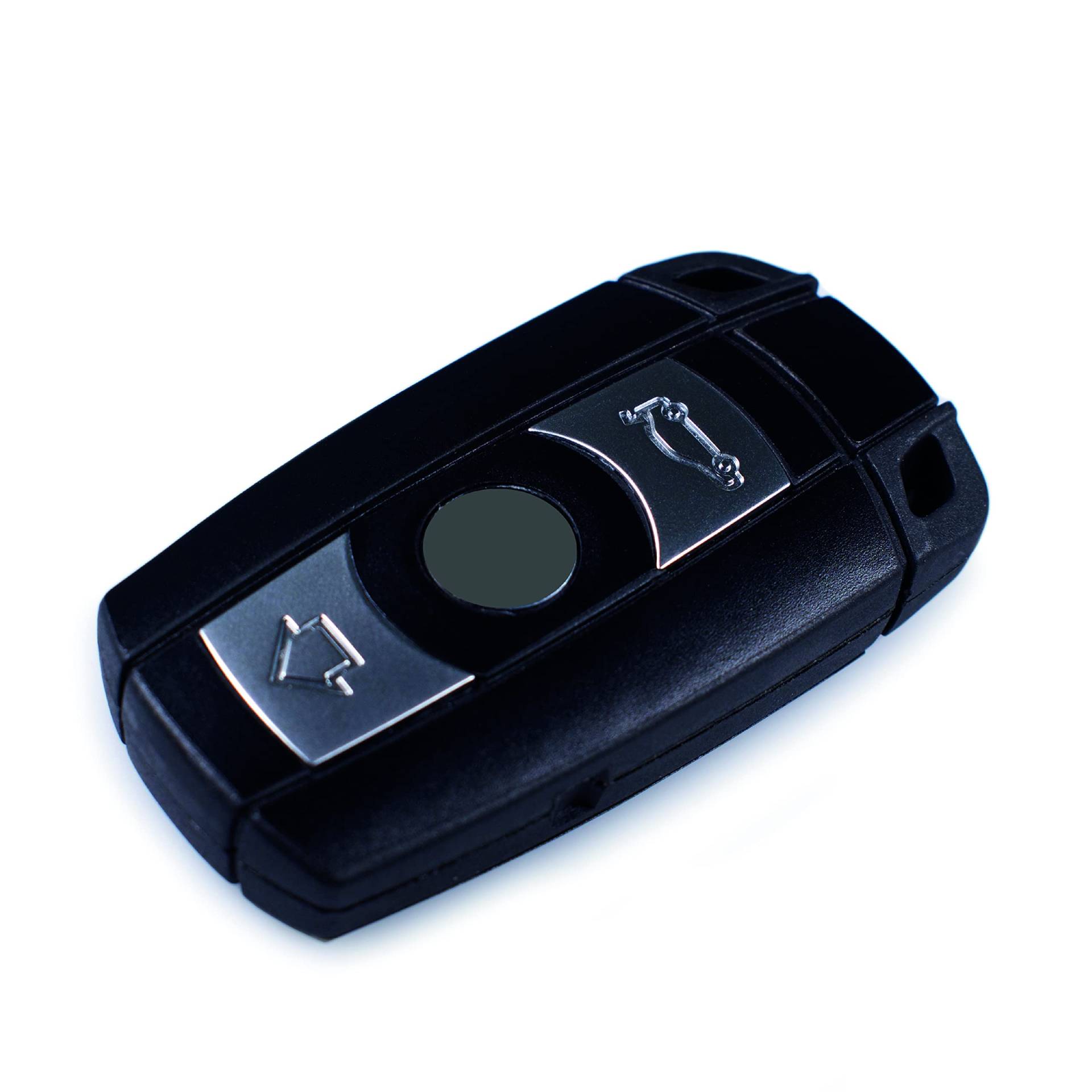 Blackshell® Schlüsselfolie 2x in Matt Schwarz für Ihren 3-Tasten Schlüssel inkl. Ersatzset – Schutzhülle, Schlüsselhülle von Blackshell