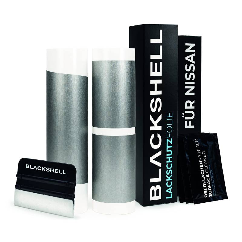Blackshell® Lackschutz Set passend für Nissan X-Trail | Typ T32 | Bj. ab 2014 Aluminium gebürstet Silber - passgenauer Ladekantenschutz, Einstiegsleisten inkl. Folierset von Blackshell