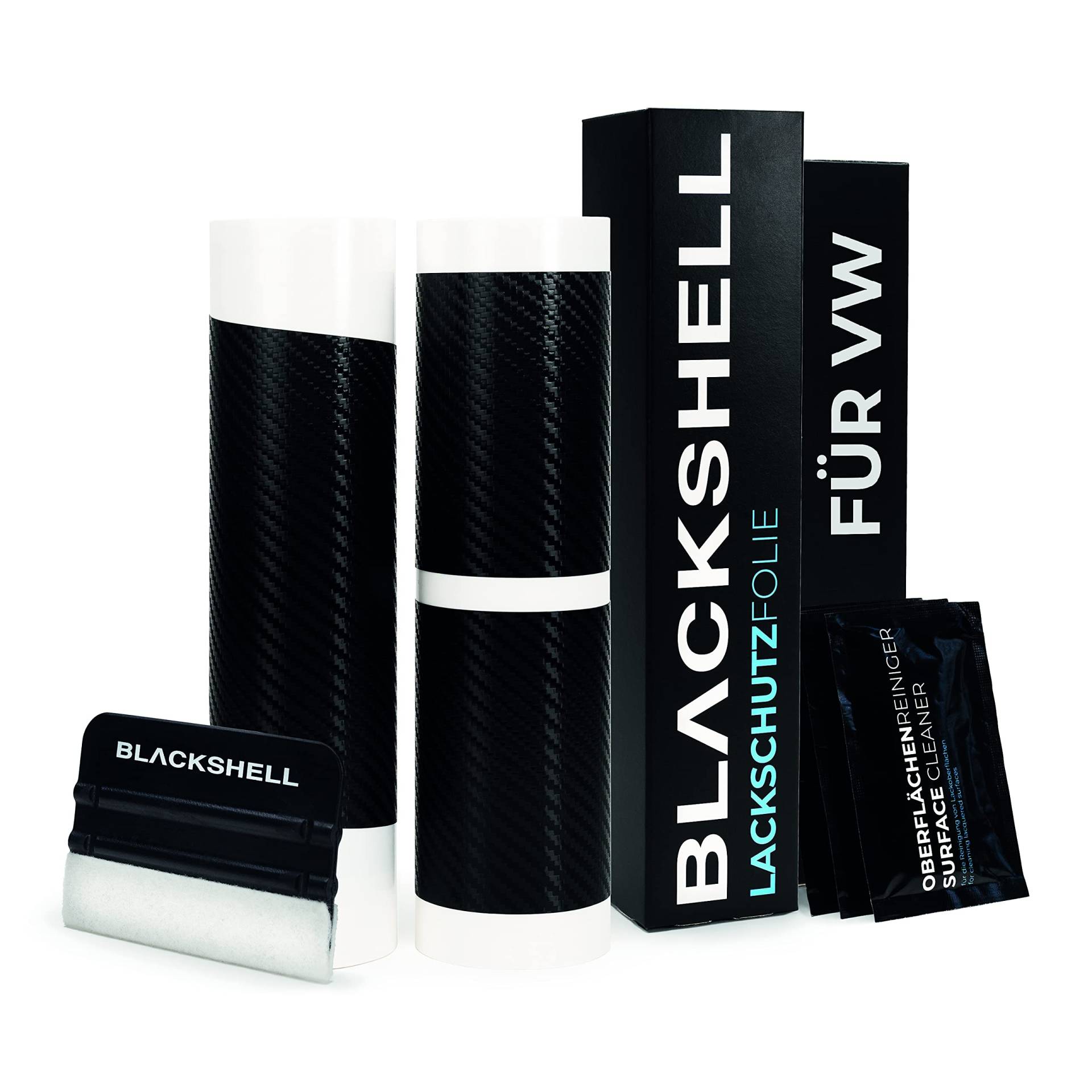 Blackshell® Lackschutz Set passend für VW Golf 6 Variant | Typ 5K1 | Bj. 2009-2012 Carbon Matt - passgenauer Ladekantenschutz, Einstiegsleisten inkl. Folierset von Blackshell