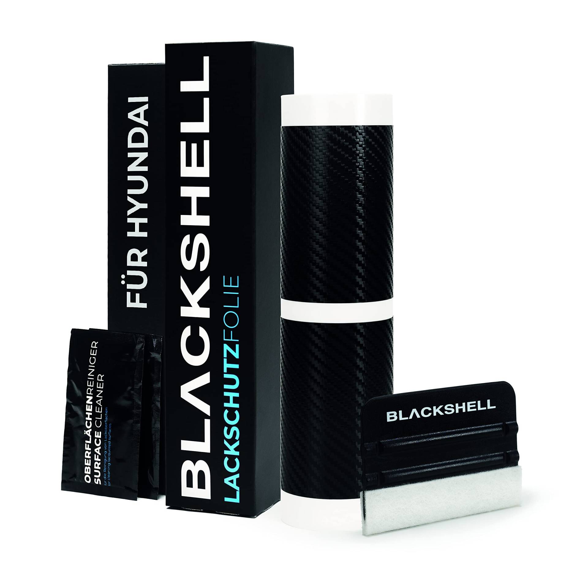 Blackshell® Lackschutzfolie passend für Hyundai i10 | Typ LA/AC3 | Bj. ab 2019 Carbon Matt - passgenaue Einstiegsleistenschutz Folie inkl. Set für Folierung von Blackshell