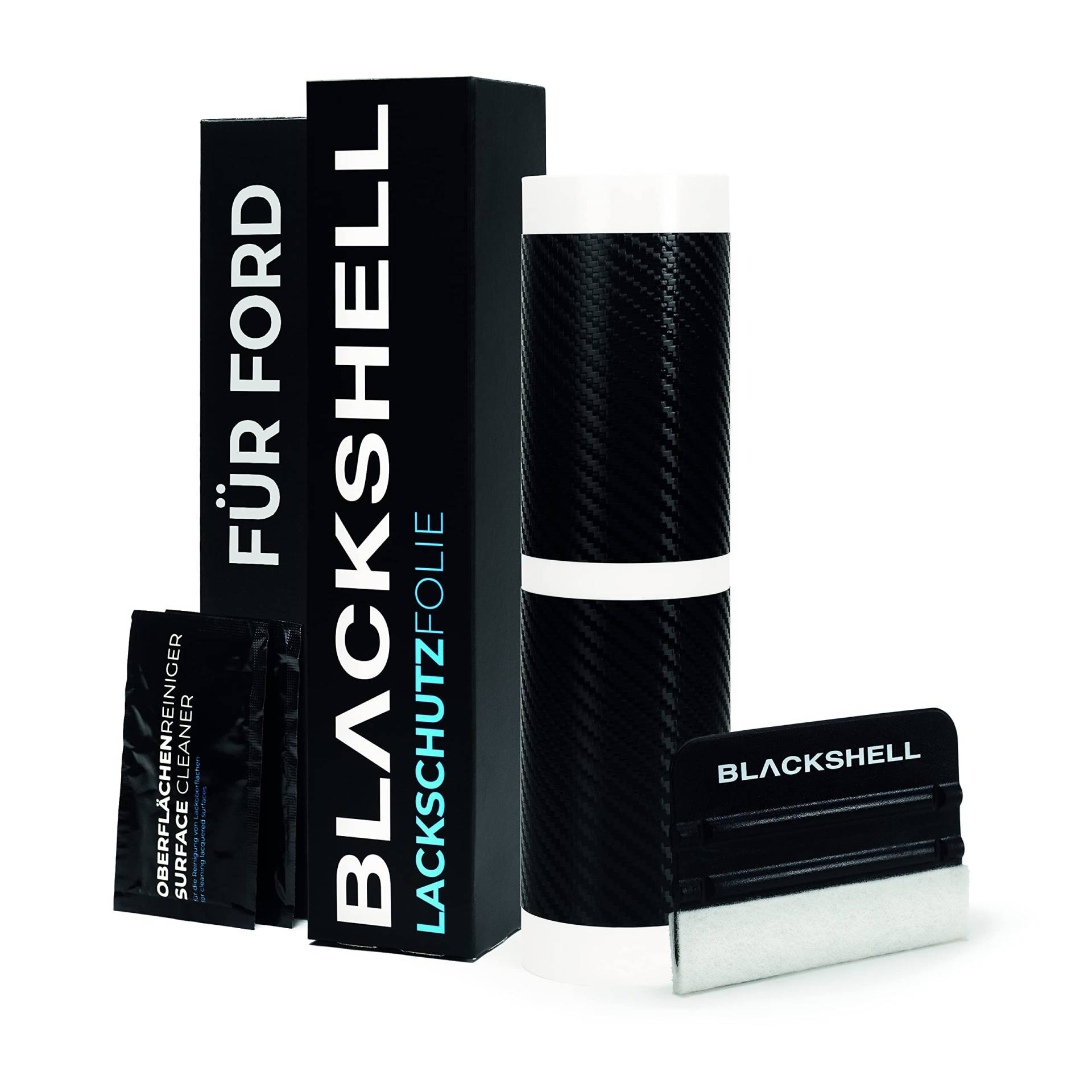 Blackshell® Lackschutzfolie passend für Kuga | Typ DM2/C520 | Bj. 2016-2019 (Facelift) Carbon Matt - passgenaue Einstiegsleistenschutz Folie inkl. Set für Folierung von Blackshell