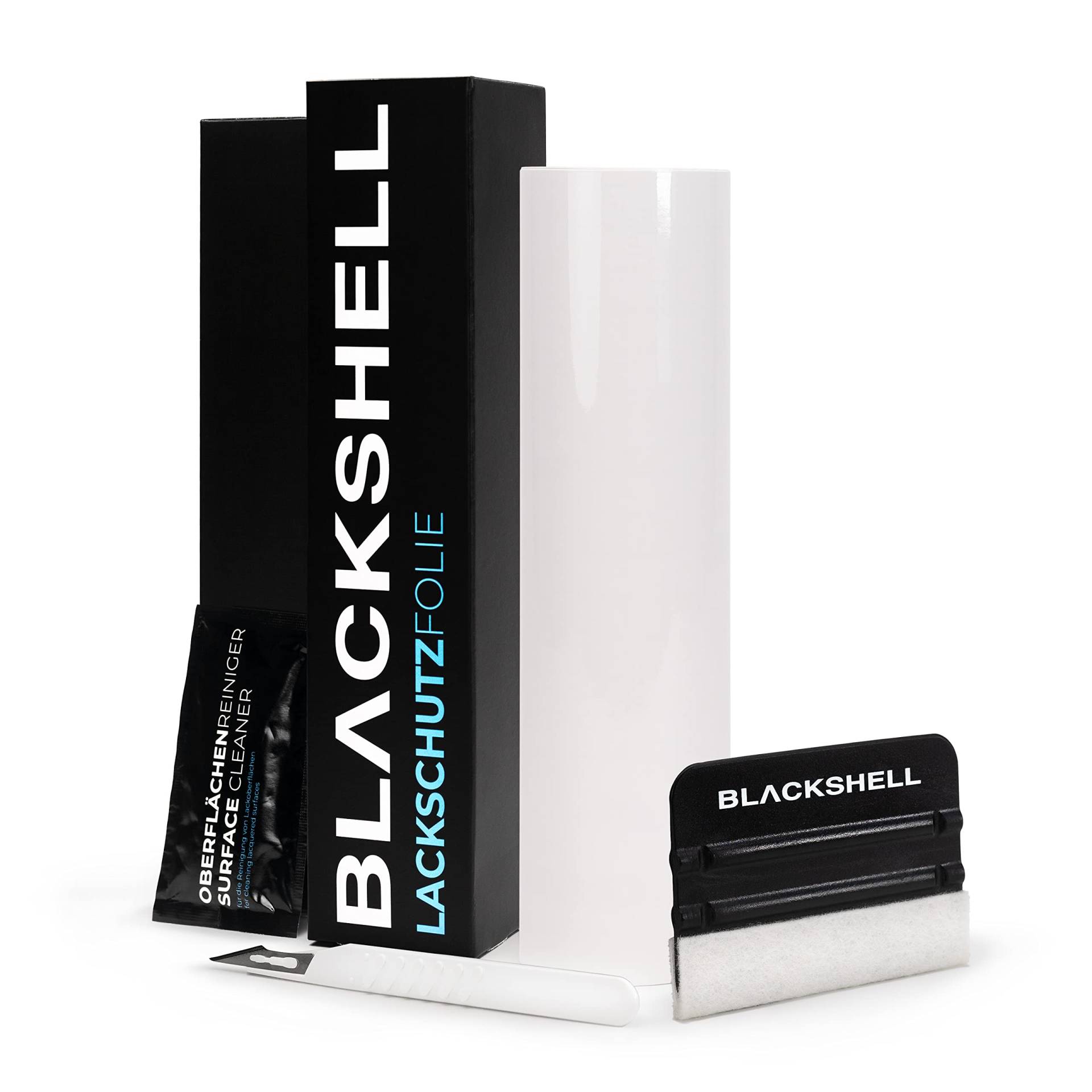 Blackshell® Universal Lackschutzfolie transparent, Folie selbstklebend - universal einsetzbar auf allen glatten Oberflächen - individuelle Größenauswahl von Blackshell