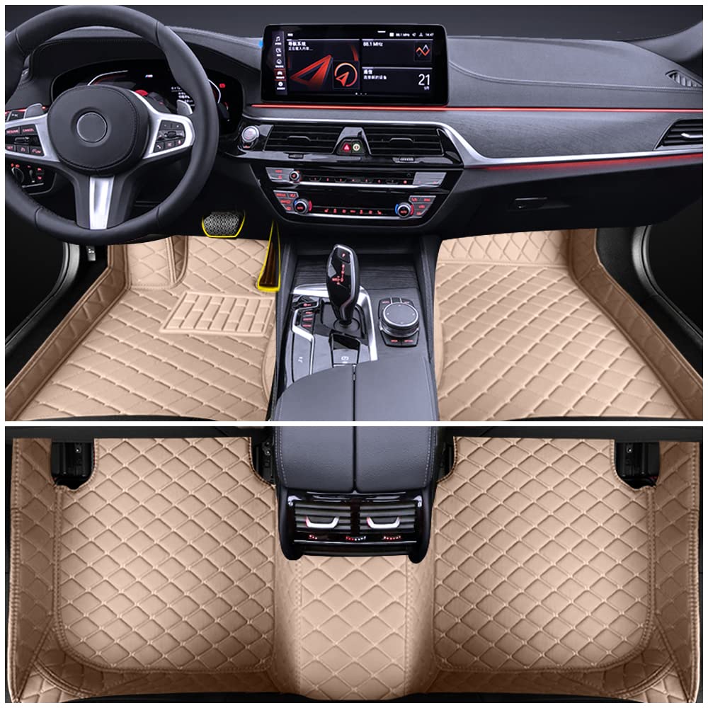 Auto Fußmatten für BMW X3 E83 2005-2010 Allwetter Fussmatten Innenraum Zubehör Fussmatten,Beige Auto Fußmatten für BMW X3 E83 2005-2010 Allwetter Fussmatten Innenraum Zubehör Fussmatten,Beige von Blackwheel