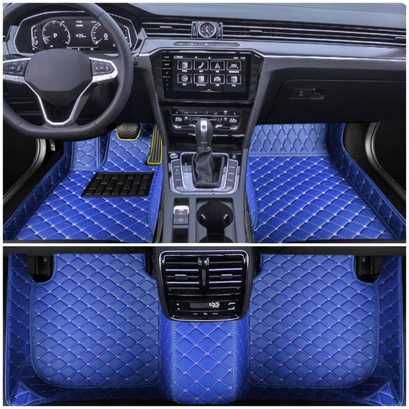 Auto Fußmatten für VW for Volkswagen Passat B7/B8 2011-2018 Allwetter Fussmatten Innenraum Zubehör Fussmatten, Blau von Blackwheel