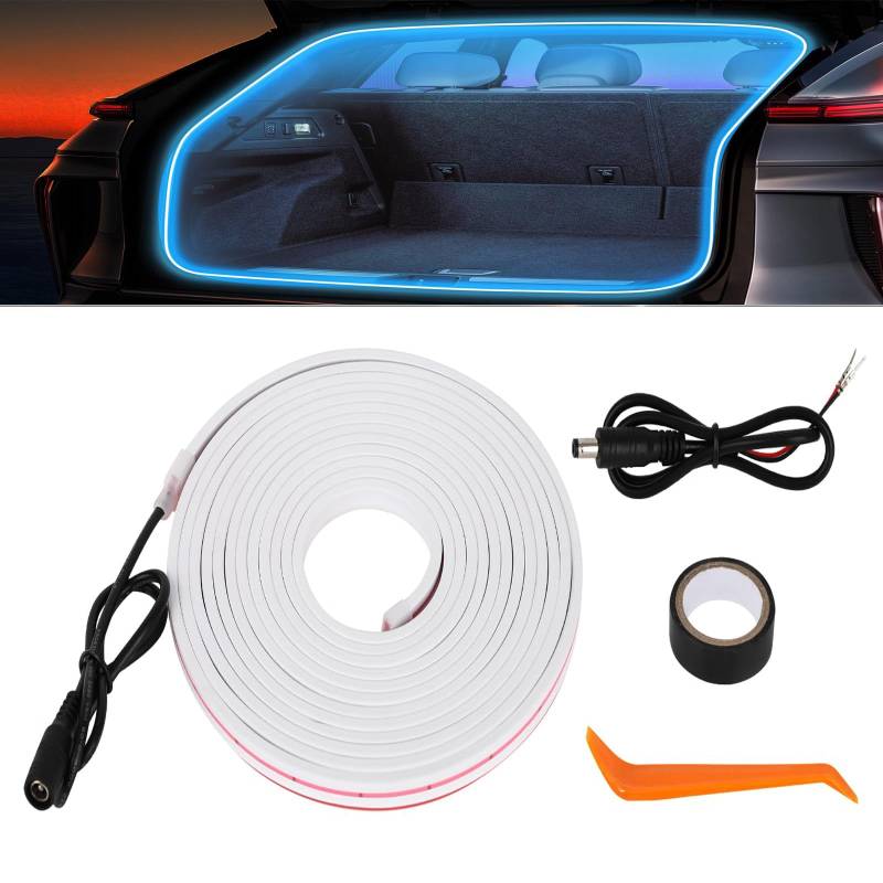 Kofferraum lichtleiste,automatischer Sensor Tail Box Light Strip,Kofferraum led Streifen,kofferraumbeleuchtung led,Dynamic Flowing car Trunk Light Strip, Passend für alle Modelle (Blau, 2m) von BlauHaus