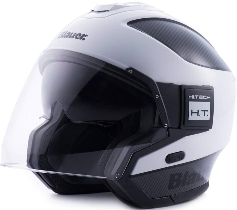 Blauer HT Helm nur White/Carbon/Schwarz Glossy L von Blauer HT