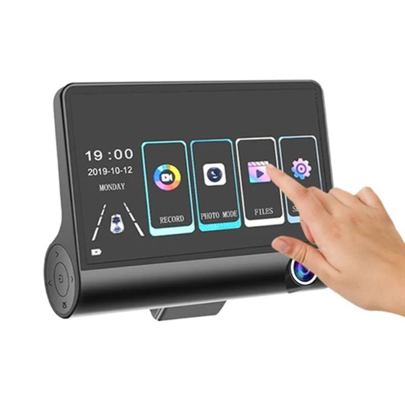 Blmirror 4-Touchscreen-Auto-DVR 1080P Dashcam, Vordere Innenkamera, Nachtsicht-Loop-Aufnahme, G-Sensor (A) von Blmirror