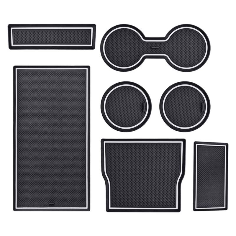Blmirror 6 Stücke Auto Cup Halter Mat Mittel Konsole rutschfeste Wickel Matte für von Blmirror