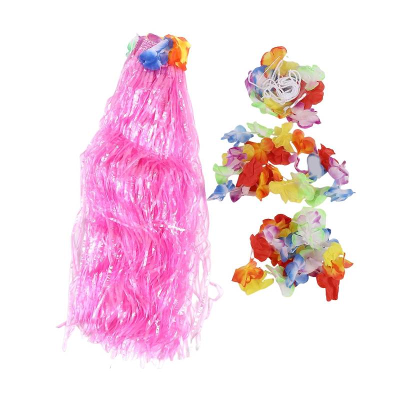Blmirror Hawaiian Tropisch Hula Luau Grass Tanzen Rock und BH-Set - Rosa von Blmirror