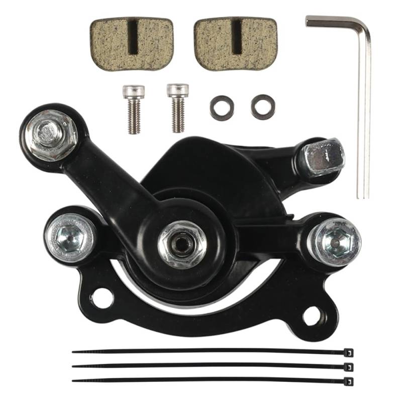 Blmirror Hinterer Scheibenbremssattel mit Bremsbelägen für Minibike 43 47 49 Cc Mini-ATV Goped Scooter Dirt Pocket Bike, Schwarz von Blmirror