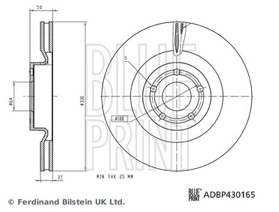 Blue Print Bremsscheibe [Hersteller-Nr. ADBP430165] für Ford von Blue Print