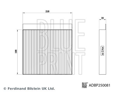 Blue Print Filter, Innenraumluft [Hersteller-Nr. ADBP250081] für Maxus von Blue Print