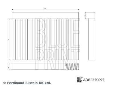 Blue Print Filter, Innenraumluft [Hersteller-Nr. ADBP250095] für Mg von Blue Print