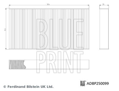 Blue Print Filter, Innenraumluft [Hersteller-Nr. ADBP250099] für Land Rover von Blue Print