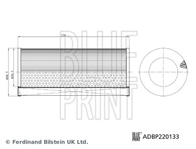 Blue Print Luftfilter [Hersteller-Nr. ADBP220133] für Mercedes-Benz von Blue Print