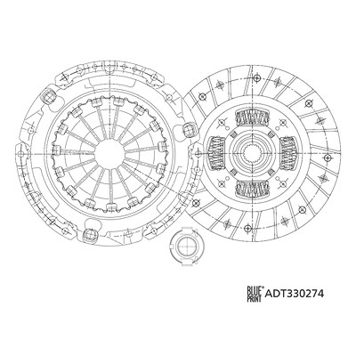 Blue Print Kupplungssatz [Hersteller-Nr. ADT330274] für Toyota von Blue Print