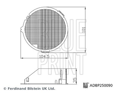 Blue Print Filter, Innenraumluft [Hersteller-Nr. ADBP250090] für Toyota von Blue Print