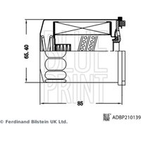 Hydraulikfilter, Automatikgetriebe BLUE PRINT ADBP210139 von Blue Print