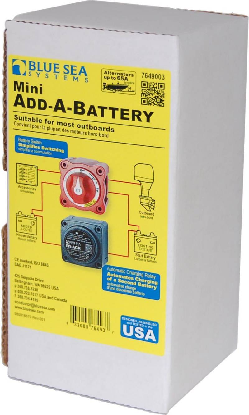 Blue Sea 7649 Mini Add-A-Battery Kit - Boxed Packaging von Blue Sea Systems