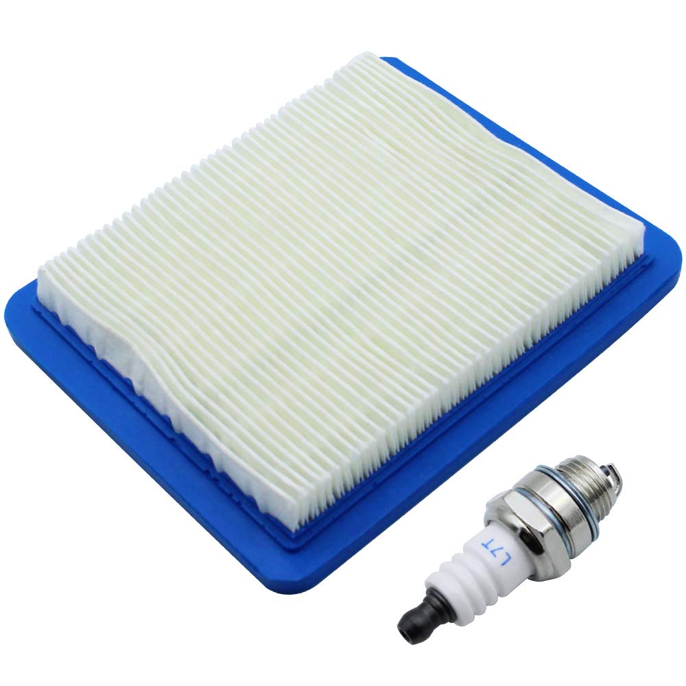 BlueXP 1 Stück Luftfilter und Zündkerze Rasenmäher Air Luftfilter Passend für Briggs & Stratton Flachluftfilter Motoren Filter Service Kit BlueXP 1 Stück Luftfilter und Zündkerze Rasenmäher Air Luftfilter Passend für Briggs & Stratton Flachluftfilter Motoren Filter Service Kit von BlueXP