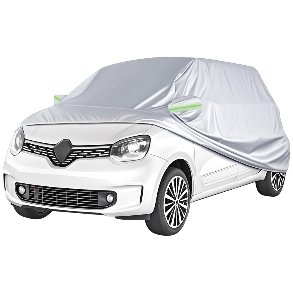 Blueshyhall Autoabdeckung Kompatibel mit Re-Nault Twingo 1993-2024, Autoabdeckplane aus 210T Polyester Stoff Wasserditch Sonnenschutz Vollgarage mit Reflektorstreifen, Car Cover Indoor Outdoor von Blueshyhall