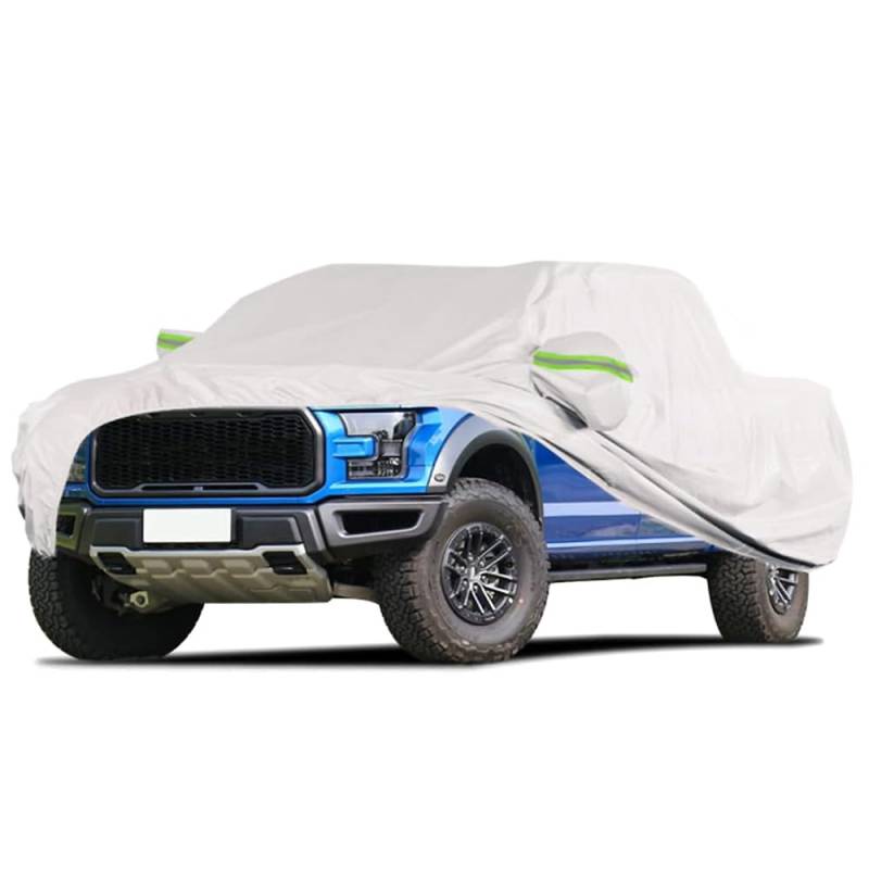 Blueshyhall Autoabdeckung Pickup, Autoabdeckung Stoff für Ranger Hilux Tacoma und mehr, 5,4 x 2 m Pickup Cover 210T Autoabdeckung Vollgarage Wasserdicht Autoabdeckung Plane Indoor Outdoor von Blueshyhall