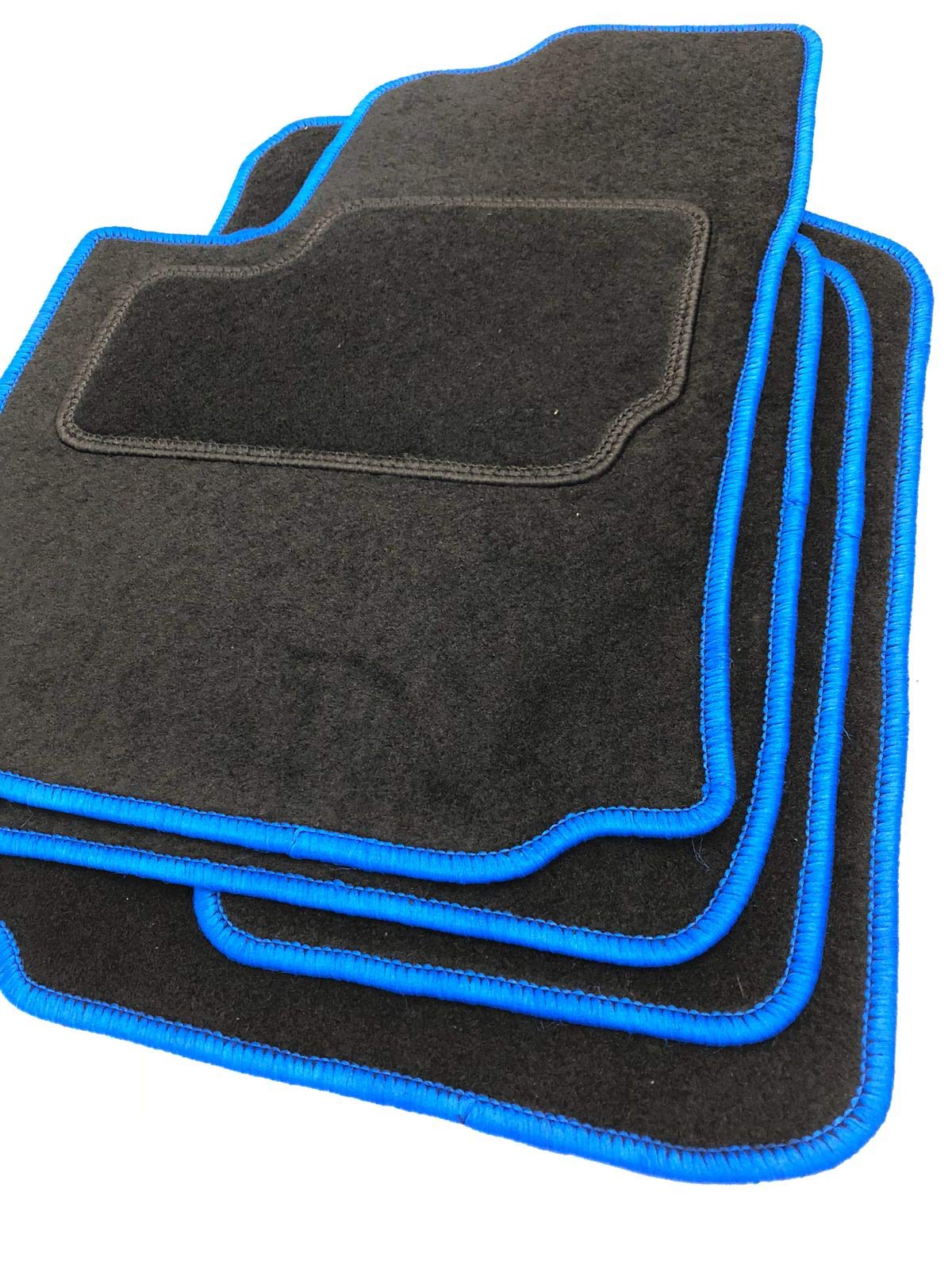 Passend für BMW I3 Elektrisch Exzellente Fußmatten Automatten Teppiche aus Velours in schwarz und blau BM242 von HDmirrorR
