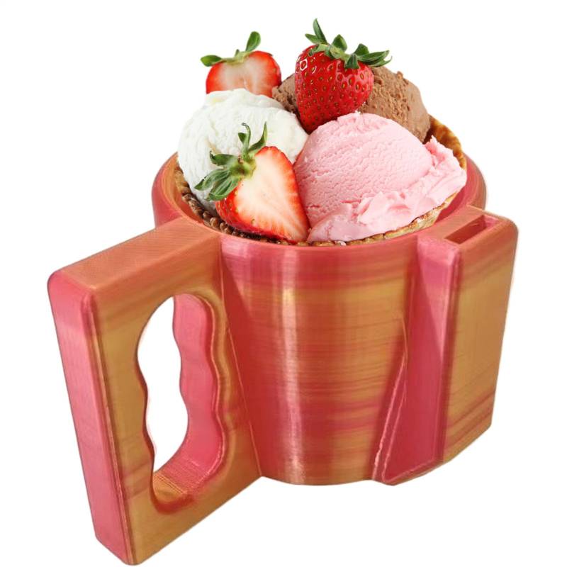 Eiscreme-Frostschutz-Becherhalter, wiederverwendbarer Pint-Becher, Frostschutz-Griff-Halter, rutschfester Griff, Temperaturschutz, 16 x 13 x 10,5 cm, für Reisen, Picknick, Party, Kinder, Restaurant von Bmdjdq