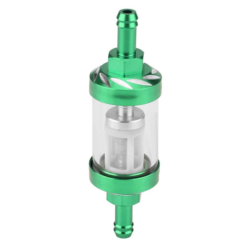 Inline-Ölfilter, Metall Glas Inline Gas Öl Kraftstoff Filter 8mm Gewinde Ersatz für (GREEN) von Bnineteenteam