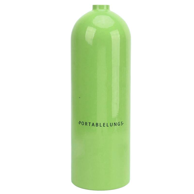 Luftfahrt Aluminium 4L Tauchzylinder Haltbarer Tragbarer Sauerstofftank für Wasserausflüge, Geeignet Zum Schnorcheln und Schwimmen (GREEN) von Bnineteenteam