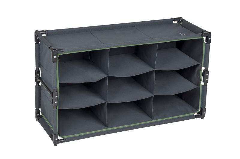 Bo-Camp Faltschrank Camping Schrank Regal Zelt Organizer Garderobe 9Fächer Stahl von Bo-Camp