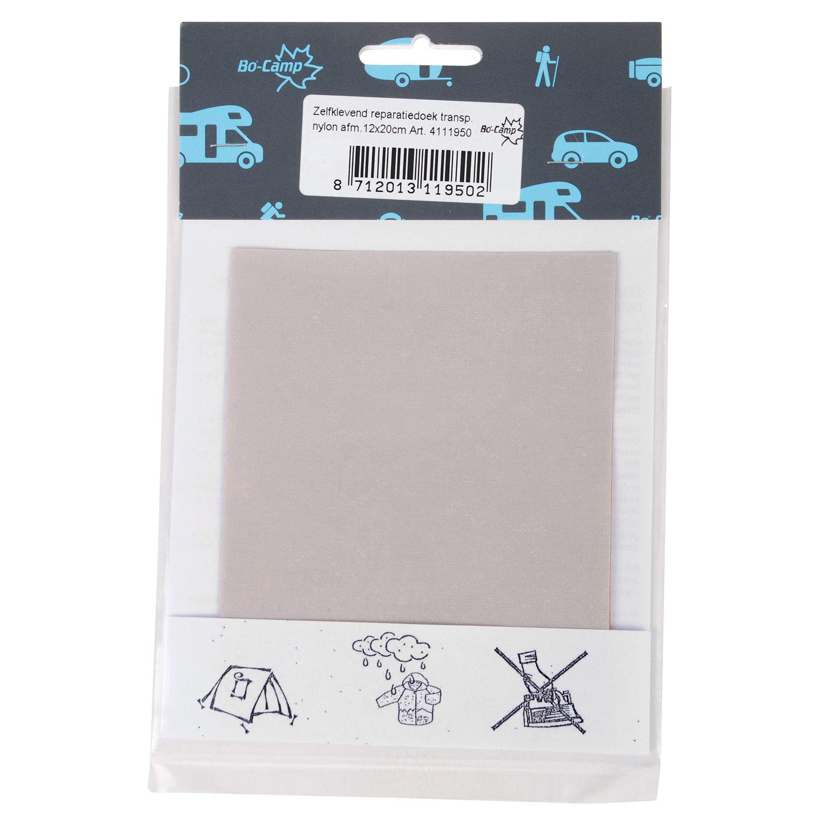 Bo-Camp Zelt Reparatur Set Nylon Tarp Flicken Stoff Band Flickset Selbstklebend Transparent Bo-Camp Zelt Reparatur Set Nylon Tarp Flicken Stoff Band Flickset Selbstklebend Transparent von Bo-Camp